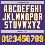 Custom Purple White Pinstripe Gold-White Authentic Baseball Jersey Custom Purple White Pinstripe Gold-White Authentic Baseball Jersey