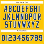 Custom Yellow Royal-White Authentic Baseball Jersey